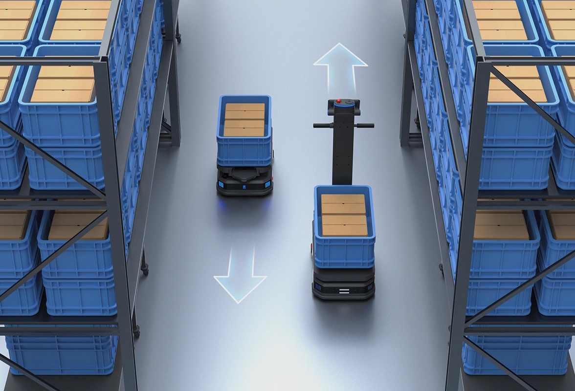 Narrow Aisle Intelligent Traffic Strategy