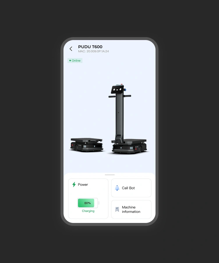 Manage with Pudu Link app