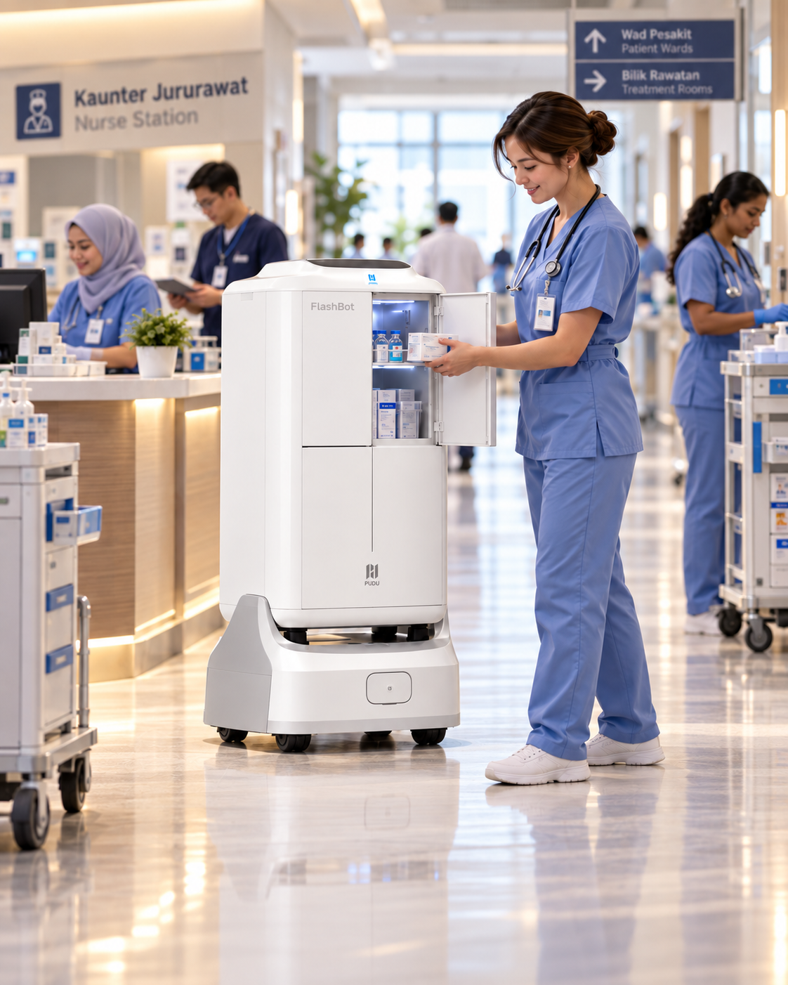 FlashBot in Malaysia Hospital