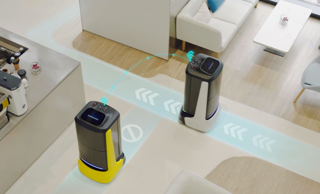 FlashBot operating together in hotel